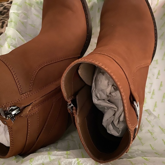 Sam Edelman Brown Leather Ankle Bootie Size 10 - Picture 5 of 8